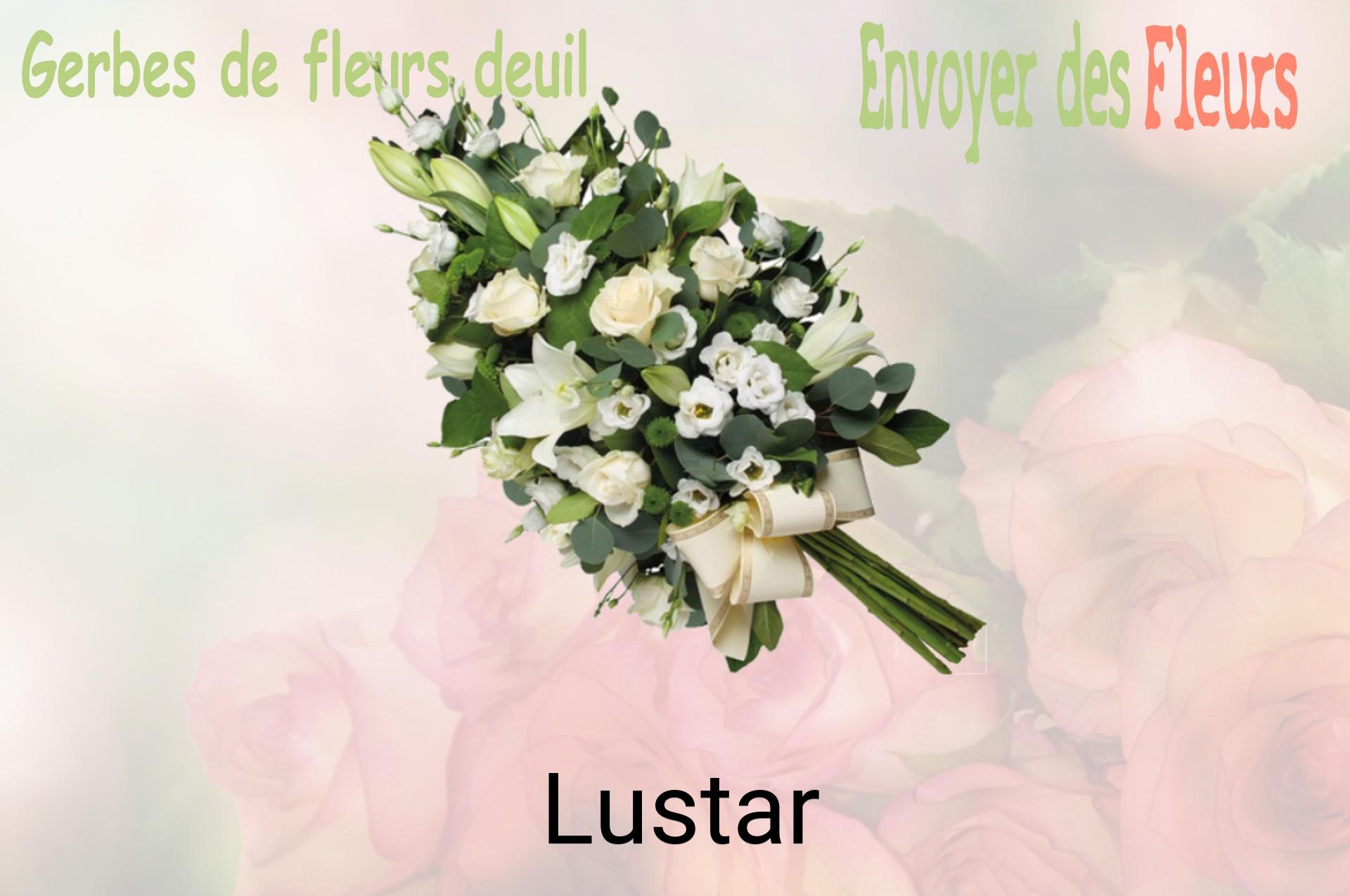 Gerbe de fleurs de deuil livrée à Lustar